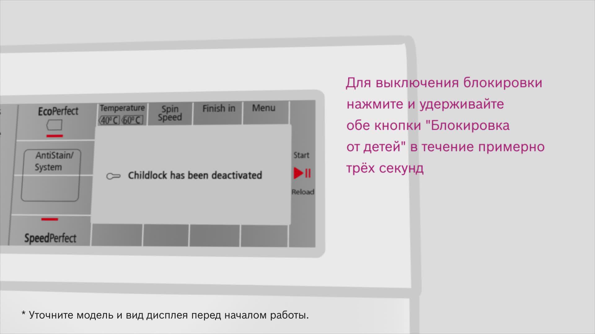 На дисплее вашей стиральной машины появляется символ ключа | Bosch