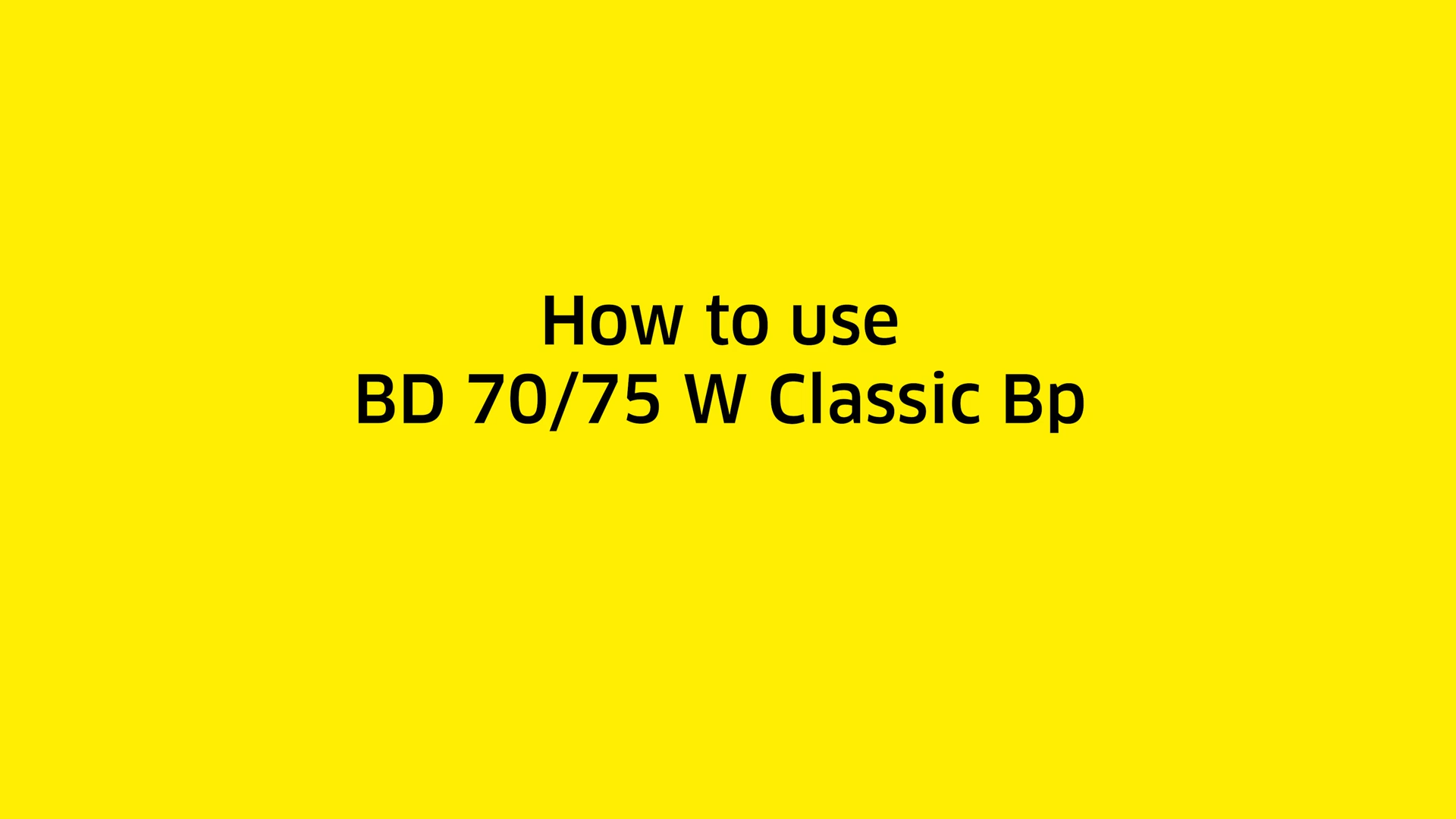 How to clean supermarkets with the scrubber drier BD 70/75 W Classic Bp