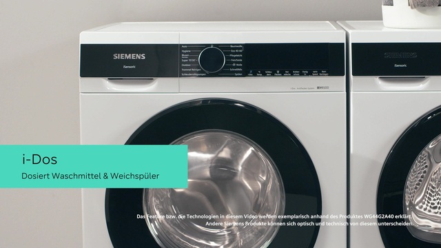 Siemens WG44G2F20 9kg Frontlader Waschmaschine, 59,8cm breit, 1400U/min, Dosierautomatik  i-Dos, Nachlegefunktion, waterPerfect Plus, weiß Elektroshop Wagner
